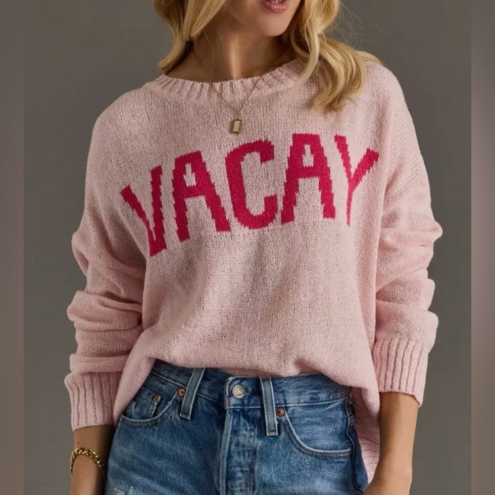 “VACAY” Crewneck Knit Sweater